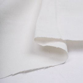 Tissu toile denim stretch blanc | Pretty Mercerie | Mercerie en ligne