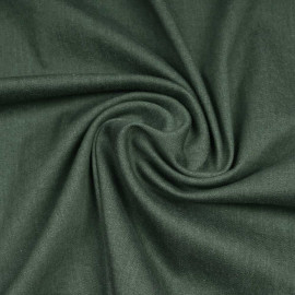 Tissu toile denim stretch vert cyprès | pretty mercerie | mercerie en ligne