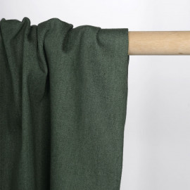 Tissu toile denim stretch vert cyprès | pretty mercerie | mercerie en ligne