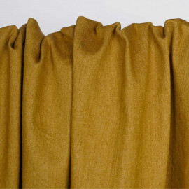Tissu toile denim stretch honey mustard | pretty mercerie | mercerie en ligne