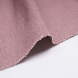 Tissu toile denim stretch vieux rose | pretty mercerie | mercerie en ligne