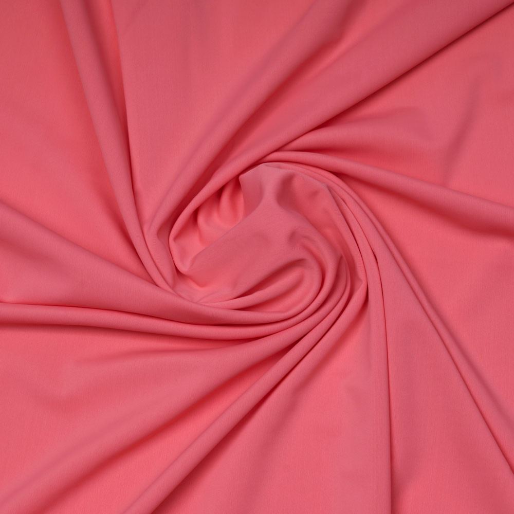 Tissu maillot de bain rose dubarry | Pretty Mercerie | Mercerie en ligne
