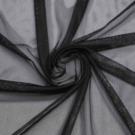 Tissu doublure filet / mesh noir pour maillot de bain homme | Pretty Mercerie | mercerie en ligne