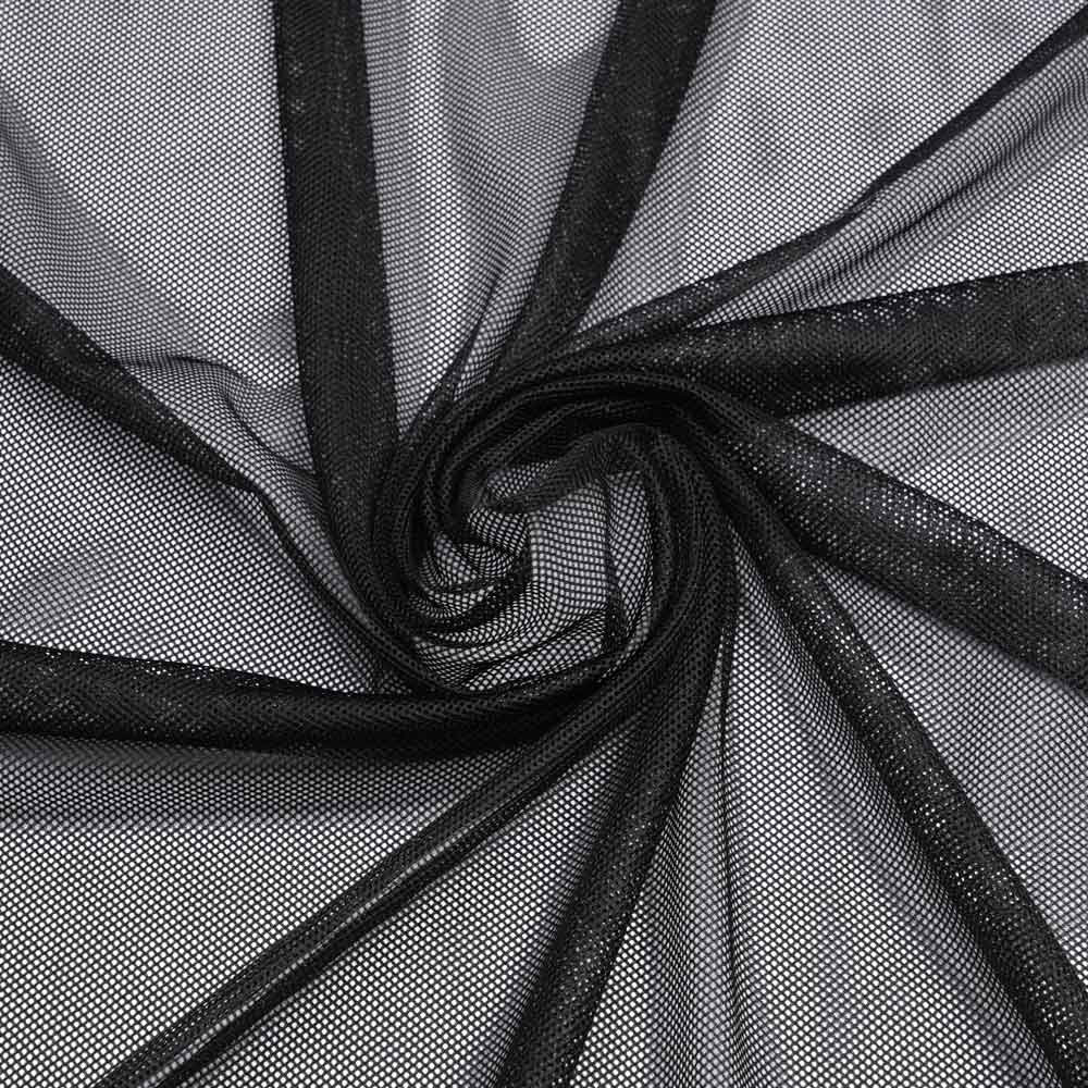 Tissu doublure filet / mesh noir pour maillot de bain homme | Pretty Mercerie | mercerie en ligne