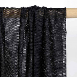 Tissu doublure filet / mesh noir pour maillot de bain homme | Pretty Mercerie | mercerie en ligne