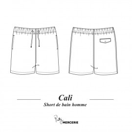 Maillot de bain homme short Cali | pretty mercerie | mercerie en ligne