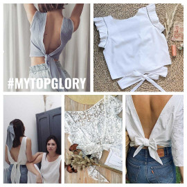 Top Glory PDF| Patron de couture top  noué dans le dos au format PDF Pretty Mercerie | mercerie en ligne