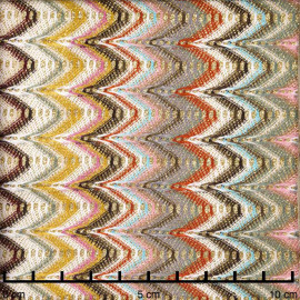 Tissu maille à paillettes à motif tissé chevron multicolore | Pretty Mercerie | mercerie en ligne