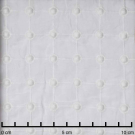 Tissu coton brodé à motif carreaux et pois Pretty Mercerie mercerie en ligne
