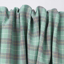 Tissu prince de Galles vert, moutarde, noir et blanc | pretty mercerie | mercerie en ligne