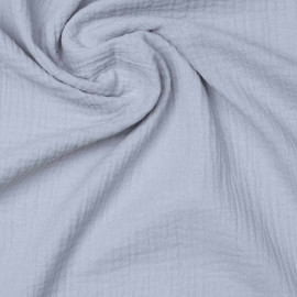 tissu double gaze de coton artic ice | pretty mercer | mercerie en ligne