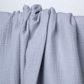 tissu double gaze de coton artic ice | pretty mercer | mercerie en ligne