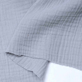 tissu double gaze de coton artic ice | pretty mercer | mercerie en ligne