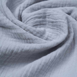 tissu double gaze de coton artic ice | pretty mercer | mercerie en ligne