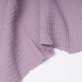 tissu double gaze de coton lavande | pretty mercerie | mercerie en ligne