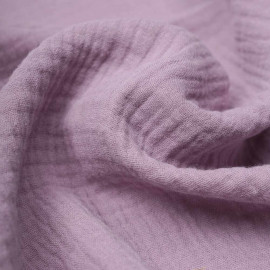 tissu double gaze de coton lavande | pretty mercerie | mercerie en ligne
