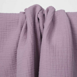 tissu double gaze de coton lavande | pretty mercerie | mercerie en ligne