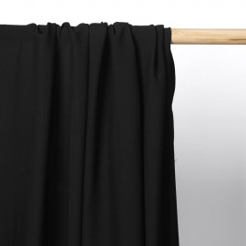 Tissu viscose uni noir | Pretty Mercerie | mercerie en ligne
