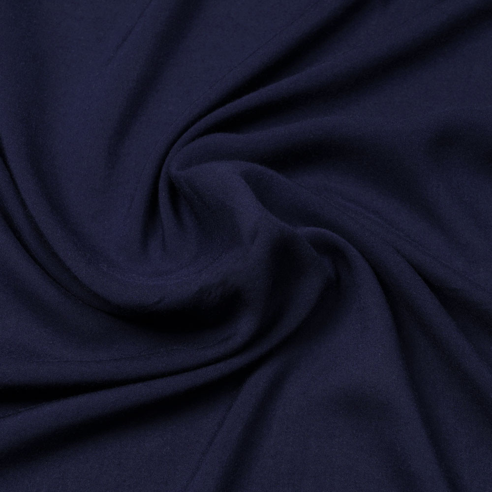 Tissu viscose uni bleu marine | Pretty Mercerie | mercerie en ligne
