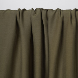 Tissu viscose uni vert kaki | Pretty Mercerie | mercerie en ligne