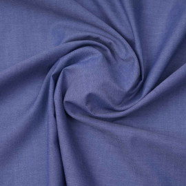 Tissu coton oxford blanc et bleu marine | Pretty Mercerie | mercerie en ligne