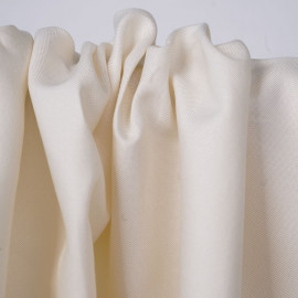 Tissu coton oxford beige et blanc | Pretty Mercerie | mercerie en ligne