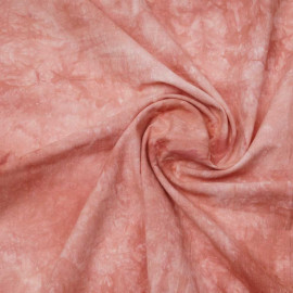 Tissu coton tie and dye corail et blanc | Pretty Mercerie | Mercerie en ligne