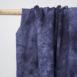 Tissu coton tie and dye bleu et blanc | Pretty Mercerie | Mercerie en ligne