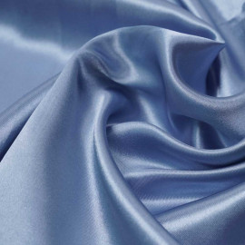 Tissu doublure satin polyester bleu ciel | pretty mercerie | mercerie en ligne