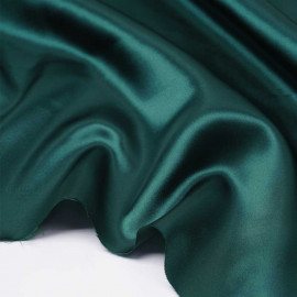 Tissu doublure satin polyester vert canard | pretty mercerie | mercerie en ligne
