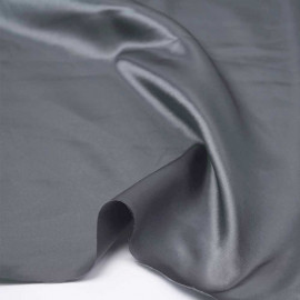 Tissu doublure satin polyester gris | pretty mercerie | mercerie en ligne