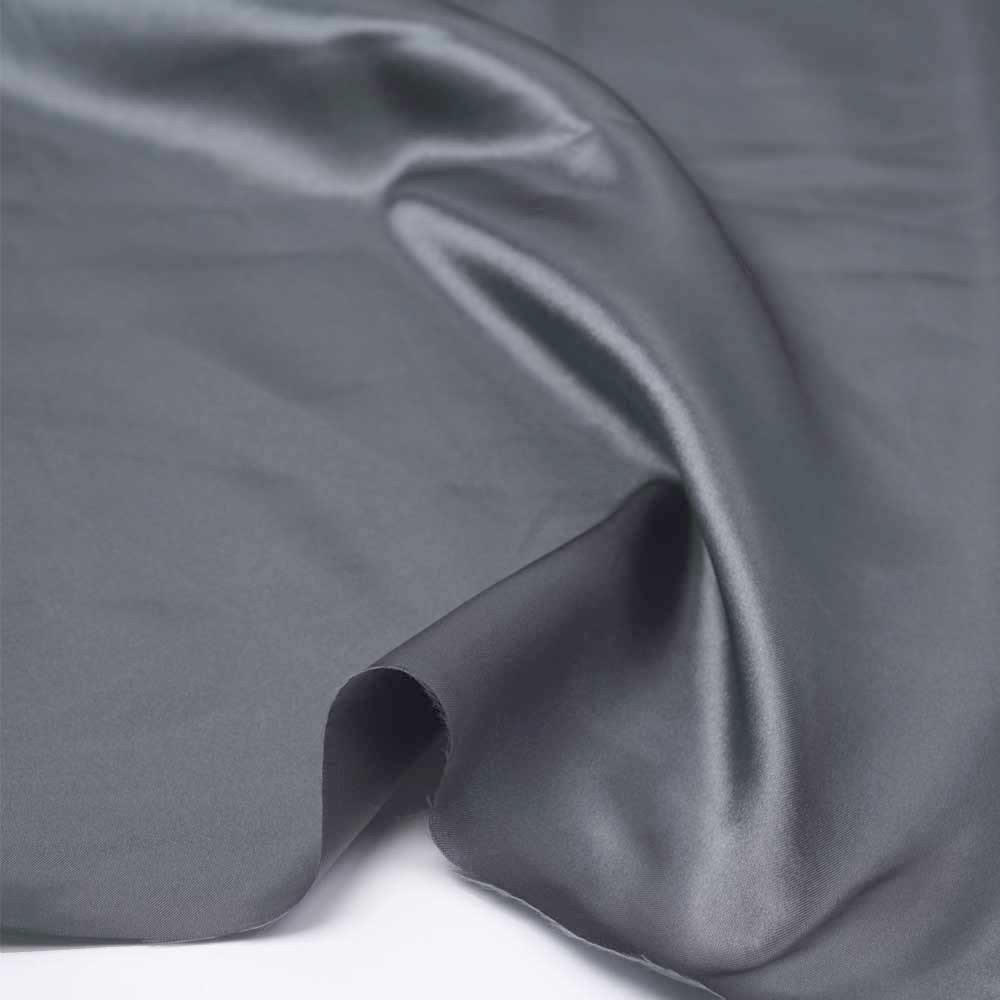 Tissu doublure satin polyester gris | pretty mercerie | mercerie en ligne