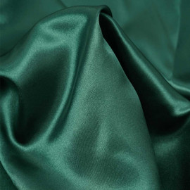 Tissu doublure satin polyester vert evergreen | pretty mercerie | mercerie en ligne