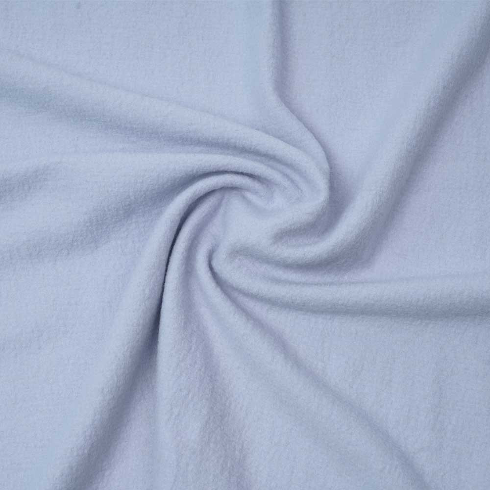 Tissu drap de laine bouillie bleu lavande | pretty mercerie | mercerie en ligne