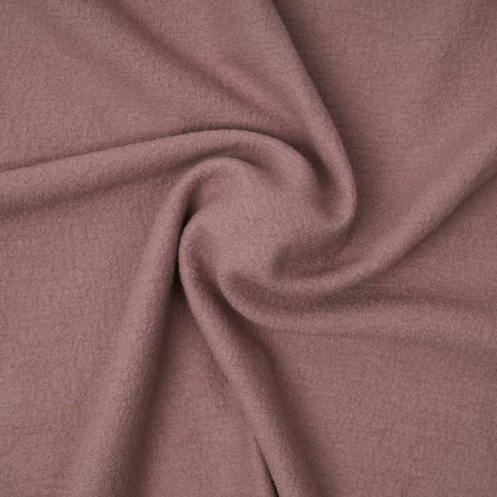 Tissu drap de laine bouillie  vieux rose | pretty mercerie | mercerie en ligne