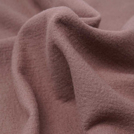 Tissu drap de laine bouillie  vieux rose | pretty mercerie | mercerie en ligne