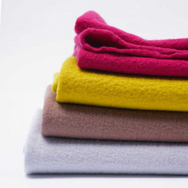 Tissu drap de laine bouillie  moutarde | pretty mercerie | mercerie en ligne