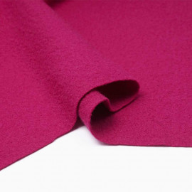 Tissu drap de laine bouillie  fuchsia | pretty mercerie | mercerie en ligne