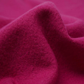 Tissu drap de laine bouillie  fuchsia | pretty mercerie | mercerie en ligne