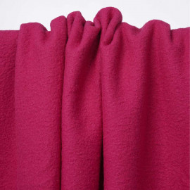 Tissu drap de laine bouillie  fuchsia | pretty mercerie | mercerie en ligne