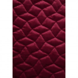 Tissu matelassé velours rouge garnet à motif graphique / pretty mercerie / mercerie en ligne