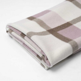 Tissu drap manteau à carreaux lavande, blanc cassé et beige | Pretty mercerie | mercerie en ligne