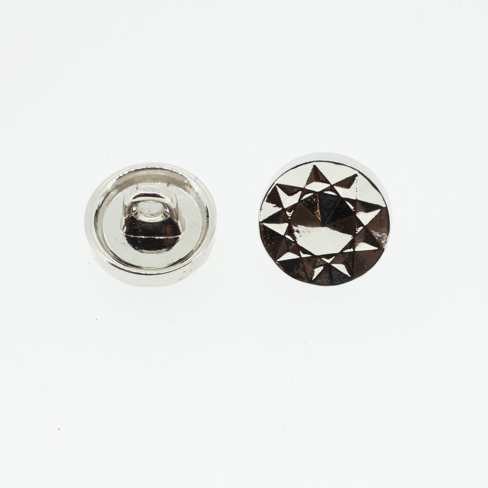 Bouton rond géométrique or