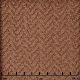 Tissu lainage rust maille bouclée à motif chevron | Pretty Mercerie | mercerie en ligne