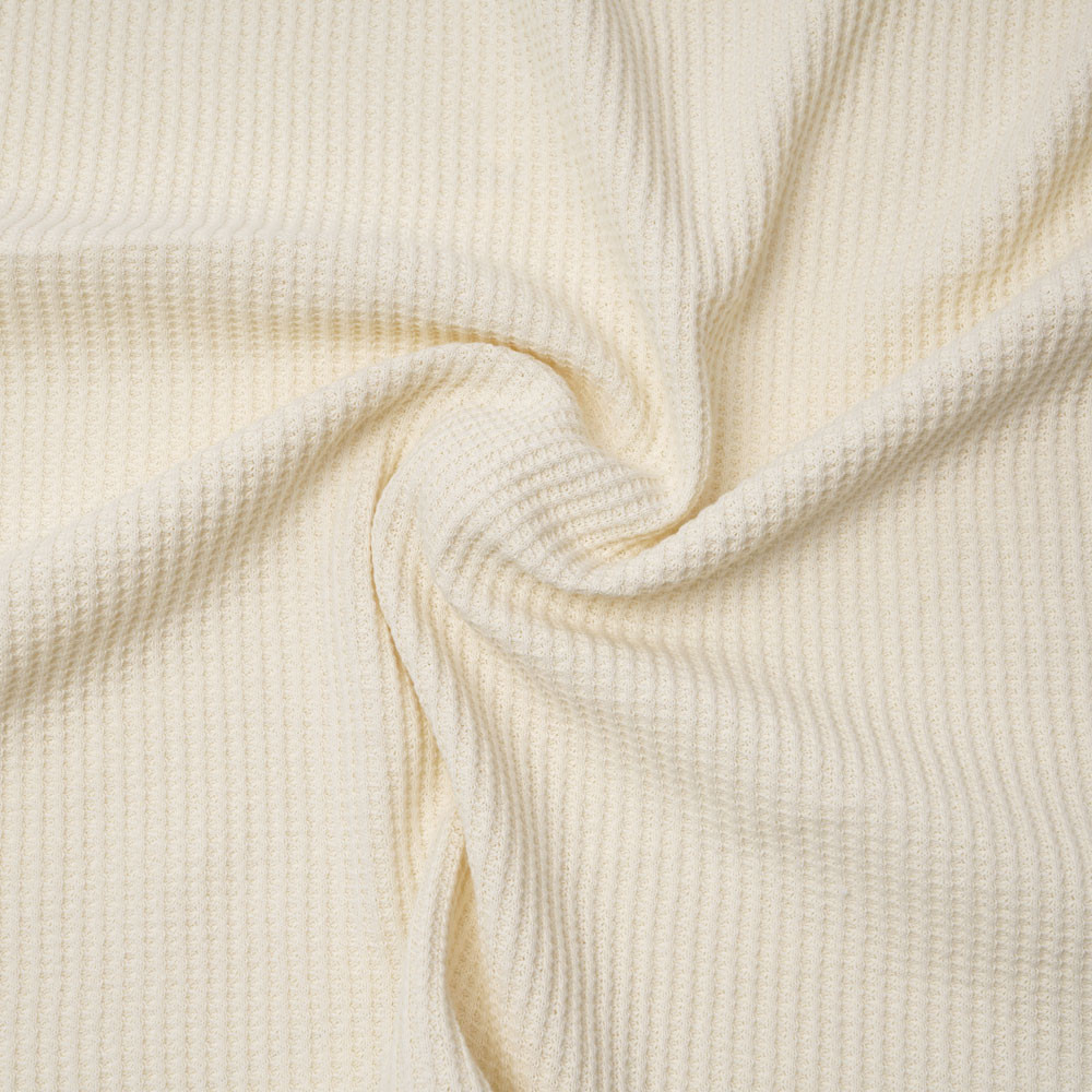 Tissu coton nid d'abeille écru | Pretty Mercerie | mercerie en ligne