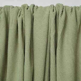 Tissu coton nid d'abeille pâle sauge | Pretty Mercerie | mercerie en ligne