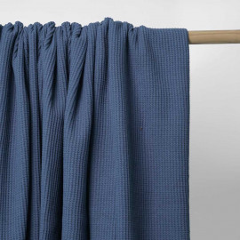 Tissu coton nid d'abeille bleu heaven | Pretty Mercerie | mercerie en ligne