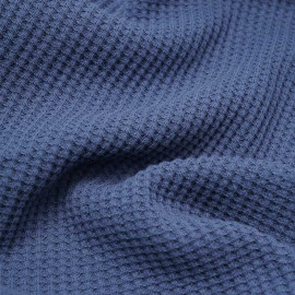 Tissu coton nid d'abeille bleu heaven | Pretty Mercerie | mercerie en ligne