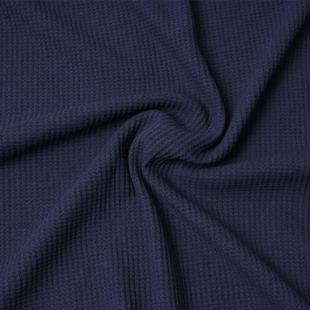 Tissu coton nid d'abeille bleu marine | Pretty Mercerie | mercerie en ligne