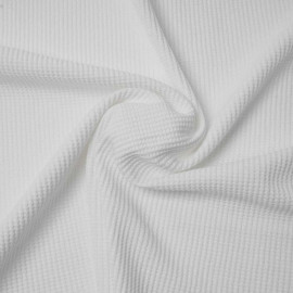 Tissu coton nid d'abeille blanc | Pretty Mercerie | mercerie en ligne
